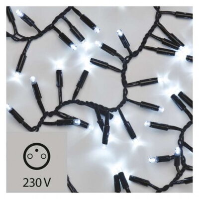 EMOS Lighting Profi LED spojovacíia reťaz čierna - ježko, 3m, studená b.