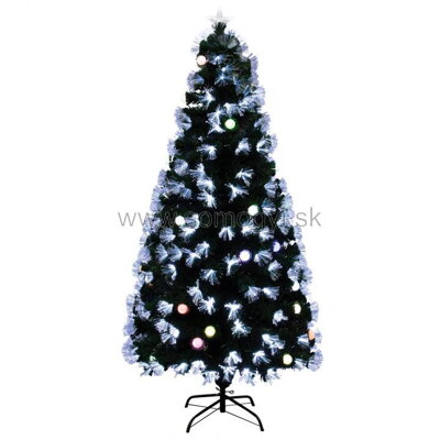 Umelý stromček s optickými vláknami a EVA guľami, 180 cm