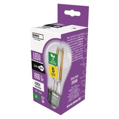 EMOS Lighting LED žiarovka Filament A60 3,8 W ZF5148