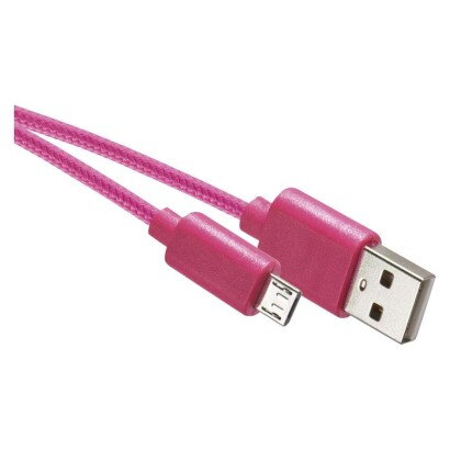 EMOS Nabíjací a dátový kábel USB-A 2.0 / micro USB-B 2.0, 1 m, ružový