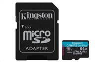 Kingston Kingston 64GB microSDXC Canvas Go Plus 170R A2 U3 V30 Card + ADP