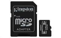 Kingston Kingston 16GB micSDHC Canvas Select Plus 100R A1 C10 Card + SD adaptér