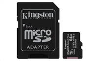 Kingston Kingston 64GB micSDXC Canvas Select Plus 100R A1 C10 Card + SD adaptér