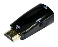 Gembird Redukce HDMI - VGA+Audio (M/F, černá)