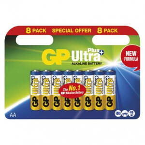 GP Batteries Alkalická batéria GP Ultra Plus LR6 (AA), blister 8ks