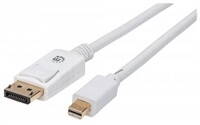 MANHATTAN kabel Mini DisplayPort Male to DisplayPort Male, 2m, White