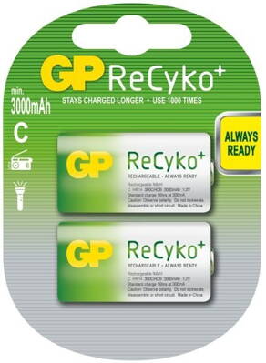 GP Batteries Batéria GP nabíjacia ReCyko+ GP 3000 mAh C NiMH 2ks/blister