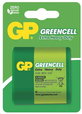 Batéria GP GREENCELL 4,5 V plochá, 1ks/blister
