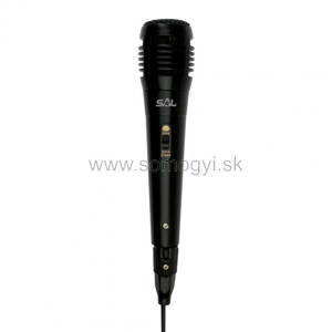 Ručný mikrofón, čierna, XLR-6,3 mm