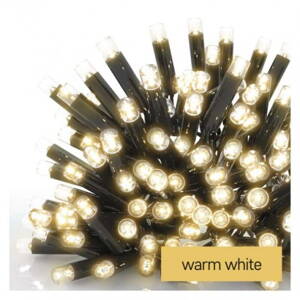 Profi LED spojovacia reťaz čierna – cencúle, 3 m, vonkajšia, teplá biela