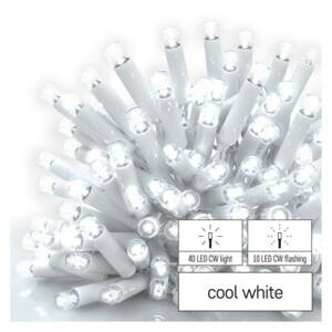 EMOS Profi LED spojovacia reťaz blikajúca biela – cencúle, 3 m, vonkaj., studená biela