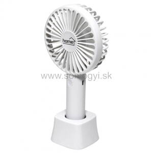 home Ručný, nabíjateľný ventilátor, 9 cm, biela farba