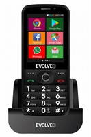 Evolveo EVOLVEO EasyPhone AD, chytrý mobilní telefon pro seniory s nabíjecím stojánkem (černá barva)