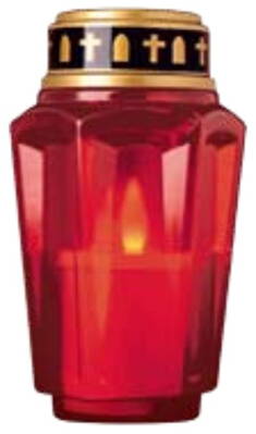 home CDP 15 sviečka v červenom kahanci